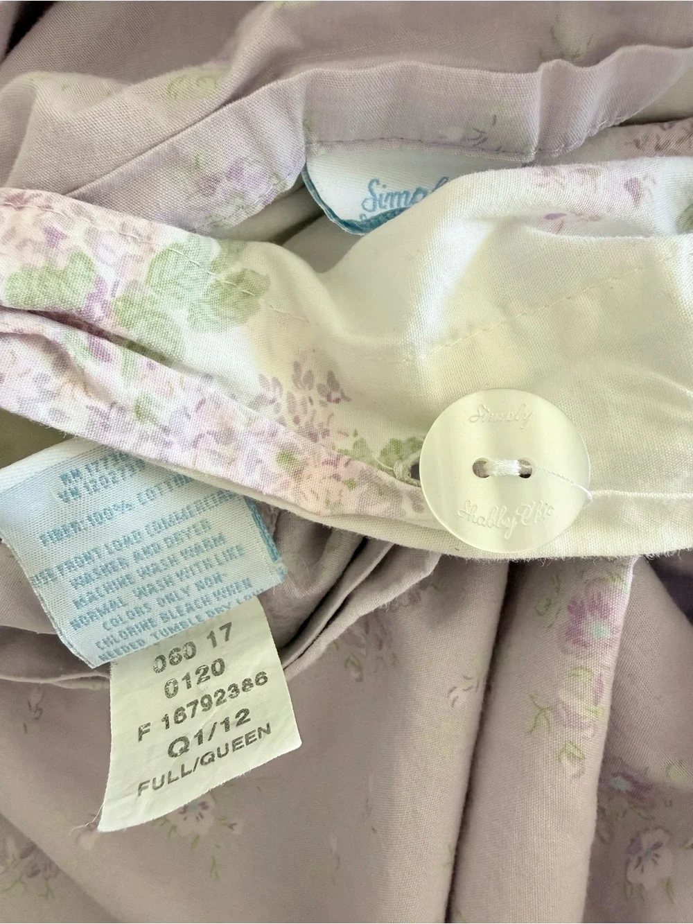 Simply Shabby Chic lilac lavender floral ruffled bedding set Duvet Pillow Shams
